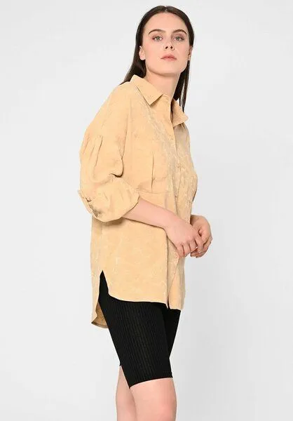 Lovjoi Lovjoi Blouse MANTARI aus TENCEL Lyocellfasern, Brown sugar (beige), – Produktbild 2 von 4