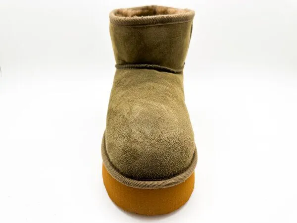 thies Stiefel aus Schaffell "thies 1856 ® Platform Sheep Boots", Olive, – Produktbild 2 von 4