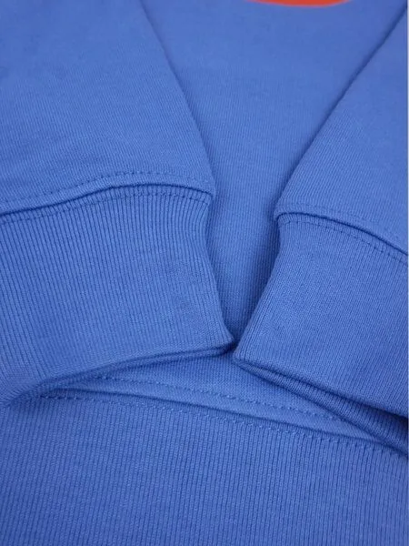 MelaDi Meladi Kinder Sweater aus Biobaumwolle - Tomate auf Aqua Blue, Natural white, – Produktbild 5 von 5