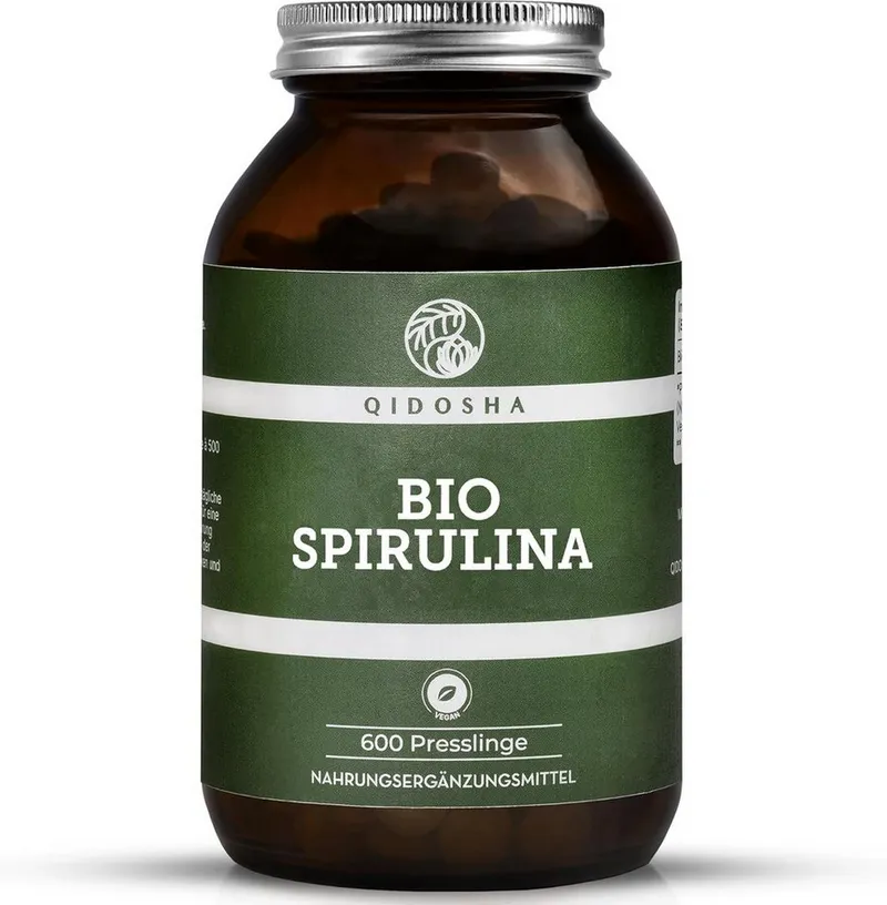 QIDOSHA Bio Spirulina Presslinge 500 mg Presslinge, 300 g, 100 % Bio Spirulina aus kontrolliert biologischer Aquakultur – Produktbild 2 von 5