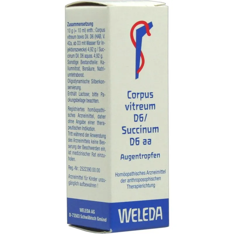 Weleda WELEDA CORPUS VITREUM D 6/Succinum D 6 aa Augentropfen 10 ml Augentropfen – Produktbild 1 von 1