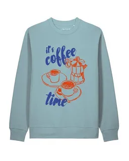 watapparel watapparel Sweatshirt Unisex Its coffee time – Produktbild 1 von 1