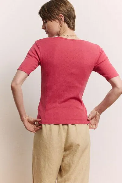 Tranquillo Tranquillo Jerseyshirt Camilaa aus Bio-Baumwolle - holly berry – Produktbild 4 von 6