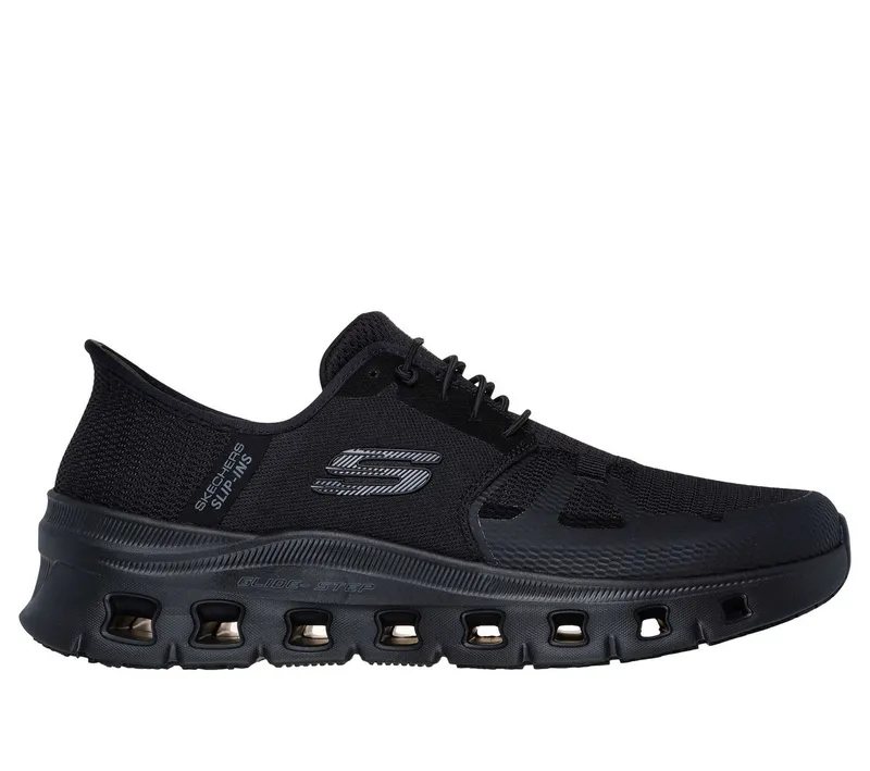 Skechers Skechers GLIDE-STEP PRO OB SR Berufsschuh Herren Slip-On ohne Schnüren Arbeitsschuh Air-Cooled - Memory Foam - Vegan - EN ISO 20347:2022+A1:2024, Schwarz, – Produktbild 3 von 8
