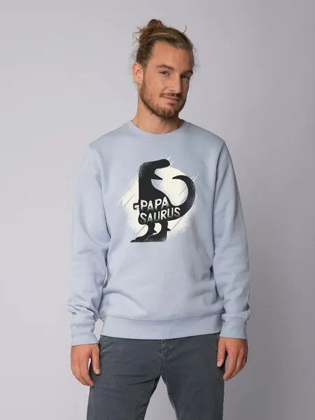 watapparel watapparel Sweatshirt Unisex Papasaurus, Serene blue, – Produktbild 2 von 4