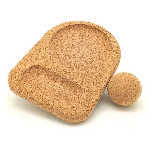 Kork-Deko Kork-Deko Fußmassage-Set aus Kork 2-teilig | Massagekugel & Plattform für Entspannung – Produktbild 7 von 7