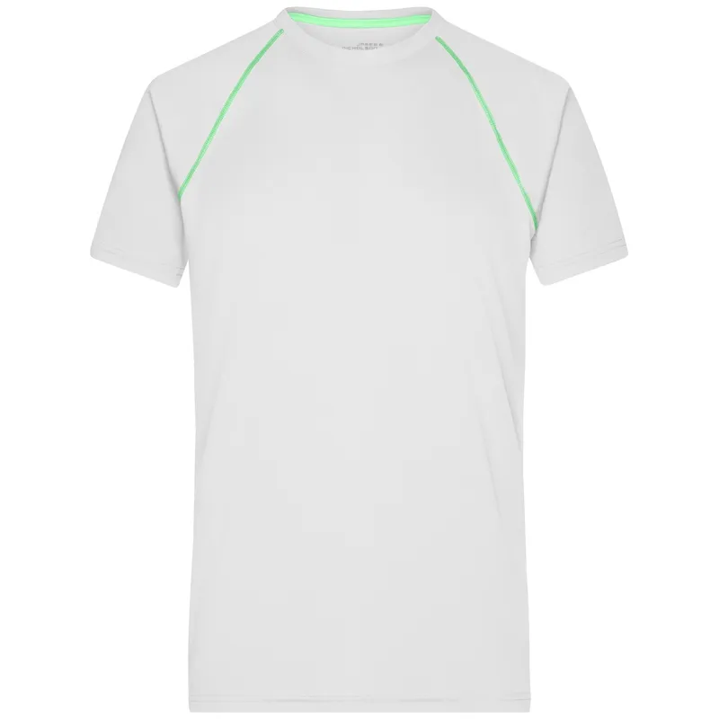James & Nicholson James & Nicholson Funktions-Shirt Herren JN496 Gr. M white/bright-green – Produktbild 1 von 1