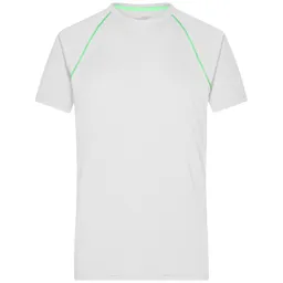 James & Nicholson James & Nicholson Funktions-Shirt Herren JN496 Gr. S white/bright-green – Produktbild 1 von 1
