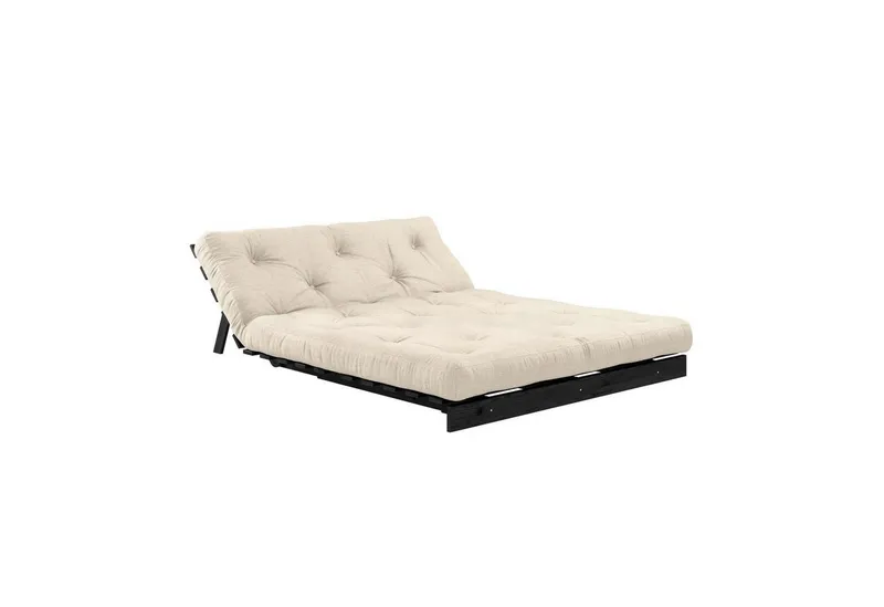 Karup Design Daybett Roots Sofa Bed, Schlafsofa, Bettfunktion, FSC®-Massivholz, Inkl. Futonmatratze, Made in Europe, langlebig, B: 140 oder 160 cm, Schwarz, – Produktbild 3 von 5