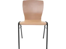 Besucherstuhl "A29" Buche, Gestell schwarz, Steg – Produktbild 1 von 1