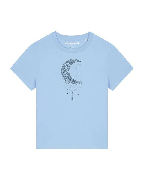 watapparel watapparel T-Shirt Frauen Mandala Moon, Blue soul, – Produktbild 1 von 4