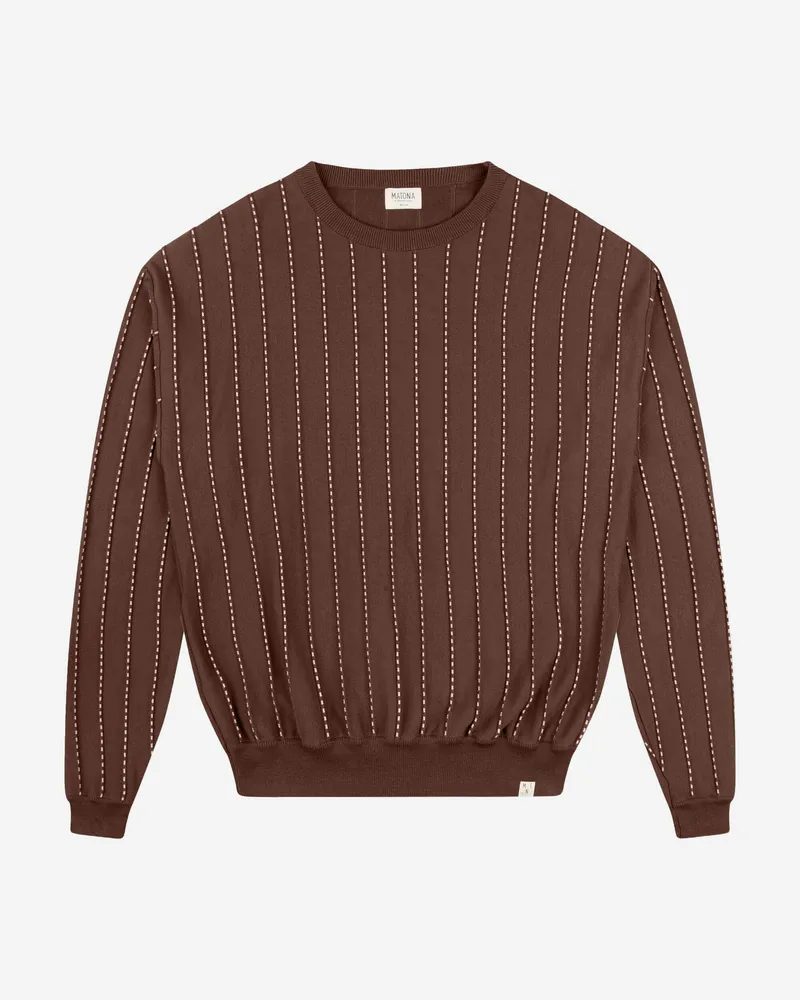 MATONA MATONA Herren vegan Pullover Feld Pekannuss, Dunkelbraun, – Produktbild 1 von 2