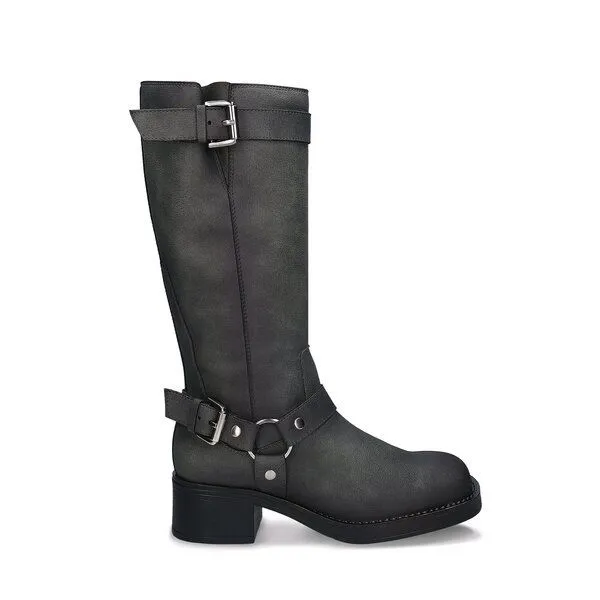 Nae Vegan Shoes Nae Vegan Shoes NAE | Ruby Veganer kniehoher Harness-Stiefel, Grey, – Produktbild 1 von 4