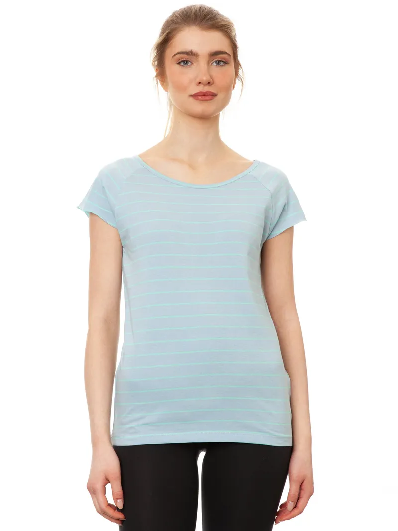 FellHerz Cap Sleeve striped light blue mint - M – Produktbild 1 von 1