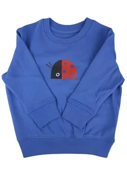 MelaDi Meladi Kinder Sweater aus Biobaumwolle - Marienkäfer auf Aqua Blue – Produktbild 1 von 1