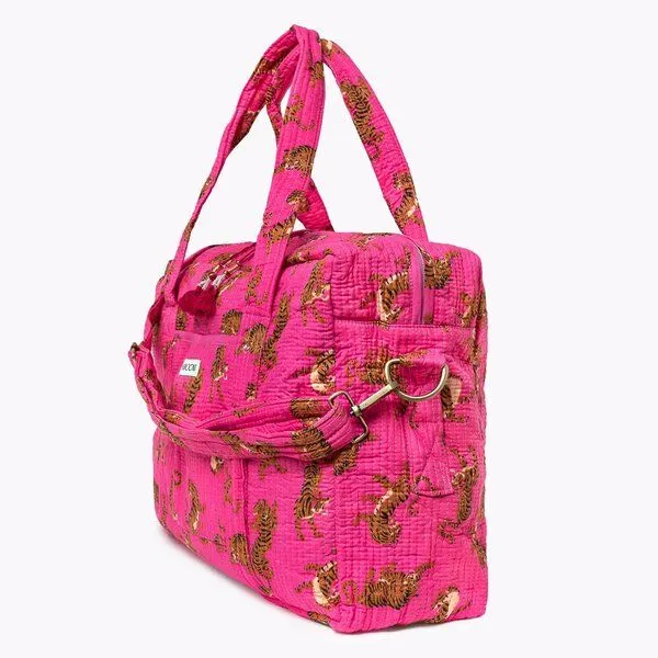 KIKOONI KIKOONI handgefertigte große Reisetasche TRAVELER BAG, Electric tigress 2, – Produktbild 4 von 4