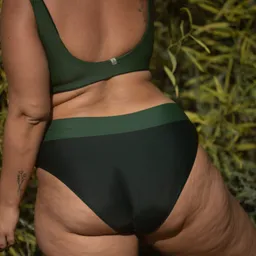 Inaska Inaska Damen vegan Soft Waist Bikini Bottoms Flow Nature Dunkelgrün & Moosgrün – Produktbild 1 von 1