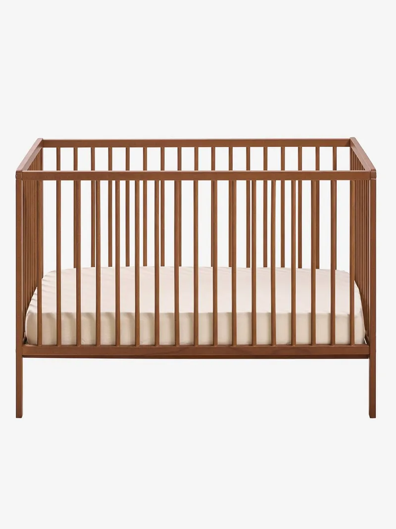 Vertbaudet Vertbaudet Babybett COCOON 60x120 cm Gitterbett, Nussbaum, – Produktbild 2 von 6