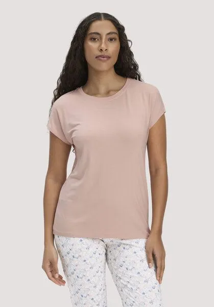 hessnatur hessnatur Kurzarm Schlafshirt Relaxed PURE FLOW aus TENCEL Modal, Cremerosa, – Produktbild 1 von 4