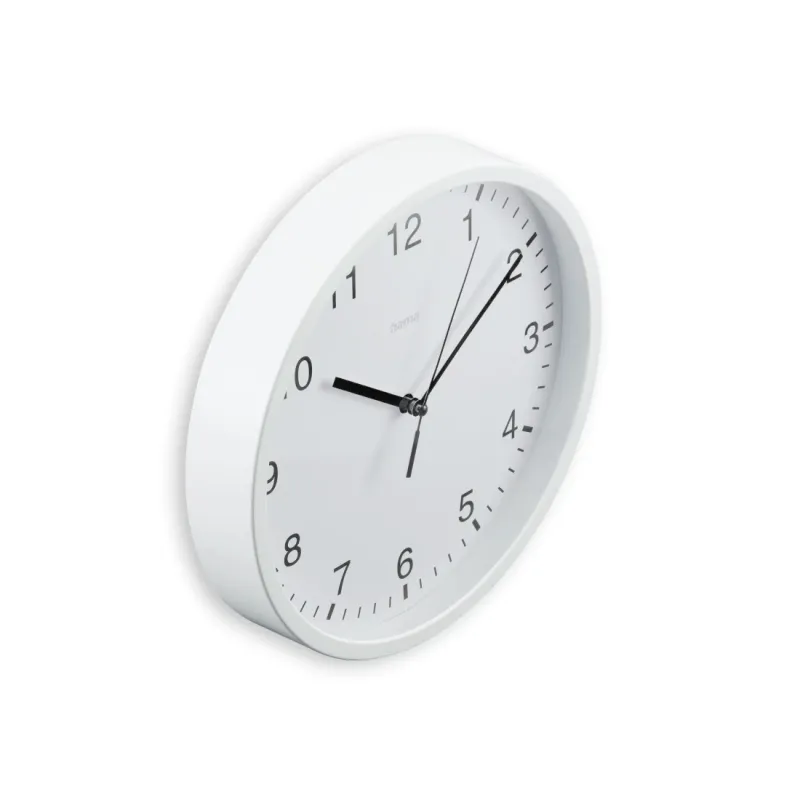 Hama Hama Wanduhr "Elba", Ø 25 cm, ohne Ticken, Weiß – Produktbild 2 von 5