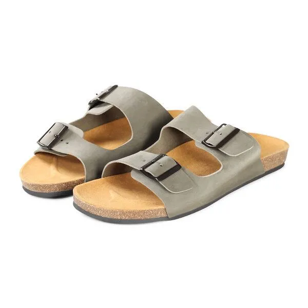 Fairticken Fairticken CORGHO vegane "NoBuck" Unisex Sandale, Grau-khaki, – Produktbild 1 von 4