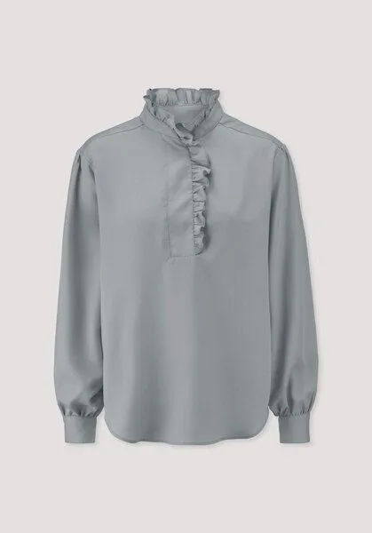 hessnatur hessnatur Bluse Relaxed aus reiner TENCEL Lyocell, Nebelblau, – Produktbild 4 von 4