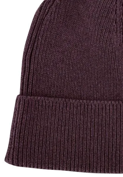 MELA MELA Rippstrick Mütze Style KALI aus 100% Bio-Baumwolle, Elderberry melange, – Produktbild 4 von 4