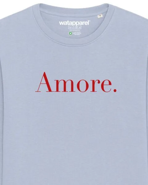 watapparel watapparel Sweatshirt Unisex Amore, Serene blue, – Produktbild 3 von 3