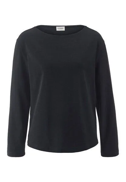 hessnatur hessnatur Heavy Jersey Longsleeve Relaxed aus reiner Bio-Baumwolle, Schwarz, – Produktbild 3 von 4