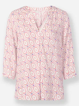 heine Schlupf-Bluse ecru-hellrosé-bedruckt – Produktbild 1 von 1