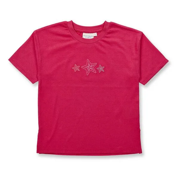 Sense Organics sense-organics Mädchen T-Shirt in pink mit Seestern, Modell SOPHIE, Pink, – Produktbild 1 von 2