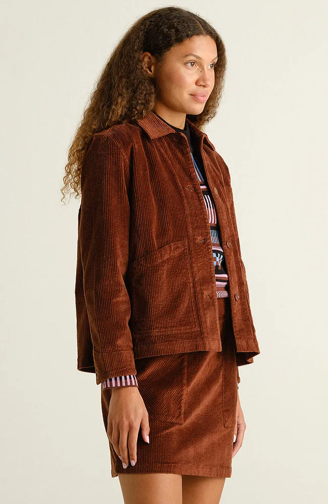 Dedicated DEDICATED Damen vegan Jacke Stiby Cord Cappuccino, Braun, – Produktbild 2 von 2