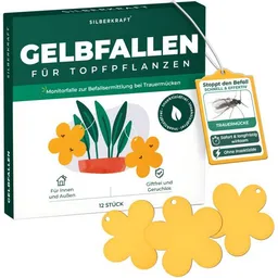 Silberkraft Silberkraft Gelbfalle Gelbtafeln Gelbsticker 12 Stück gegen Fruchtfliegen, Trauermücken, uvm. – Produktbild 1 von 1