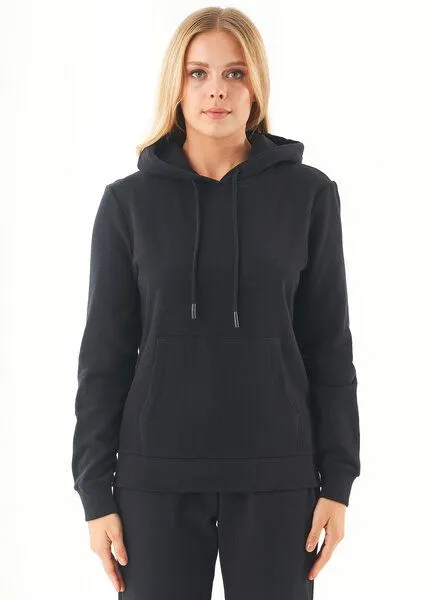 ORGANICATION ORGANICATION ESSENTIALS-HARRE-Soft Touch Hoodie aus Bio-Baumwolle, Schwarz(black), – Produktbild 1 von 4