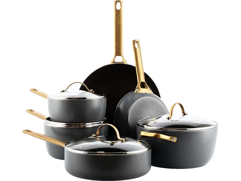 Greenpan Greenpan Pfannen- & Topfset "Padova Reserve" 6er-Set, Schwarz, – Produktbild 2 von 2