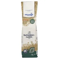 Spielberger Dinkel-Buchstabennudeln in Papierverpackung – Produktbild 1 von 1
