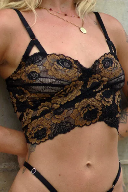 Anekdot Anekdot Damen vegan Bralette Dharma Gold, Schwarz, – Produktbild 2 von 2