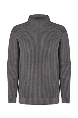 Will's Vegan Store Will's Vegan Store Herren vegan Pullover Stehkragen Dunkelgrau – Produktbild 1 von 1