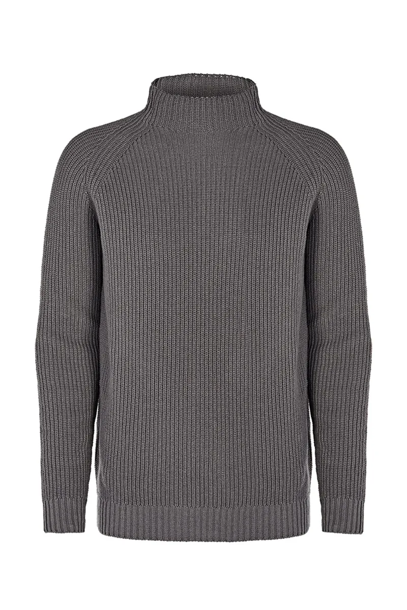 Will's Vegan Store Will's Vegan Store Herren vegan Pullover Stehkragen Dunkelgrau, Dunkelgrau, – Produktbild 1 von 2