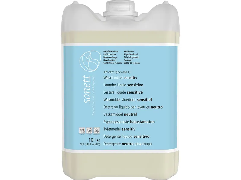Sonett Sonett Flüssigwaschmittel "Sensitiv", Nachfüllung, 10 l – Produktbild 1 von 1