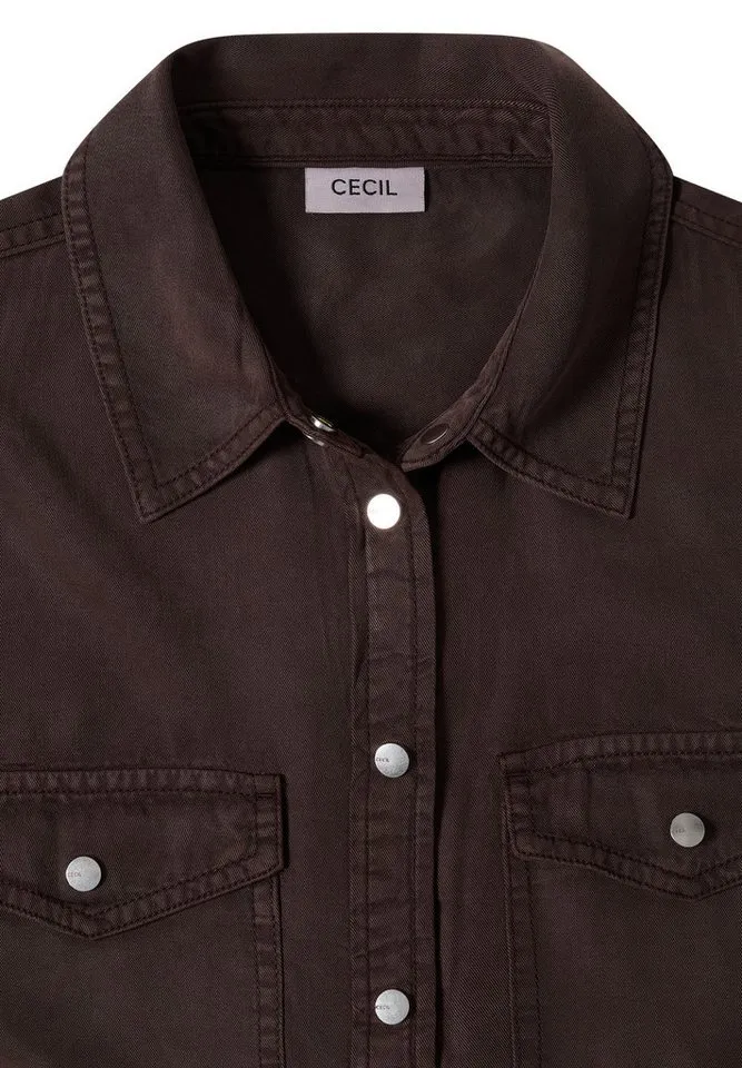 CECIL Klassische Bluse Bluse mit Hemdkragen und Turn-Up – Produktbild 2 von 5