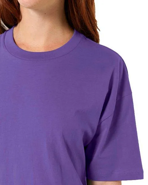 YTWOO YTWOO Damen Boxy T-Shirt aus Bio-Baumwolle, Lila, – Produktbild 2 von 4