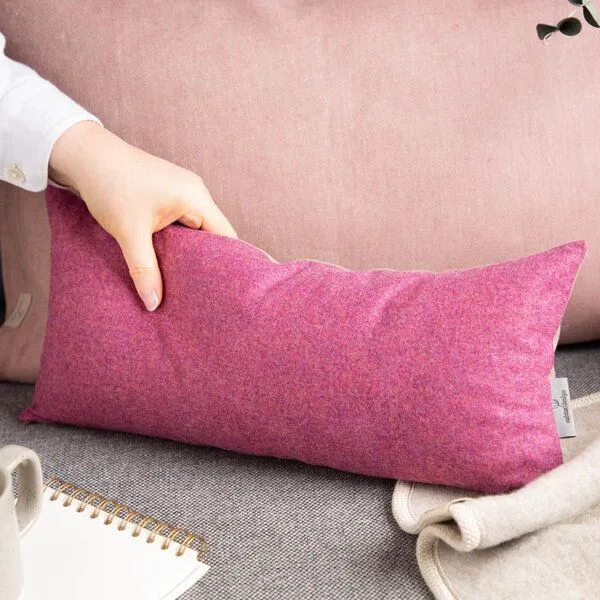 nahtur-design nahtur-design Rückenkissen oder Nackenkissen mit Dinkelspelzfüllung, Pink-rose, – Produktbild 1 von 4