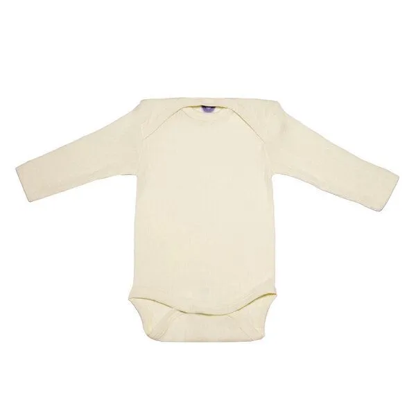 Cosilana Cosilana Baby-Body Langarm Baumwolle (Bio) Schurwolle (kbT) Seide, Natur, – Produktbild 1 von 1