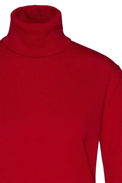 Wunderwerk Wunderwerk Damen Rollkragenpullover aus Schurwolle "Core rollneck merino", Rot ( fire red), – Produktbild 2 von 4