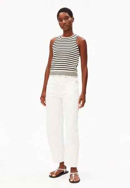 ARMEDANGELS ARMEDANGELS STRIPE Damen Stricktop aus 100% Bio-Baumwolle, Undyed-black, – Produktbild 4 von 4