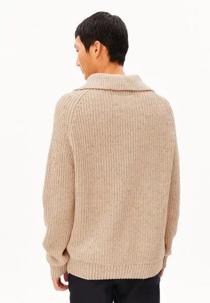 ARMEDANGELS ARMEDANGELS TWEED Herren Strickjacke aus Bio-Baumwoll-Mix, Sandstone tweed, – Produktbild 2 von 4
