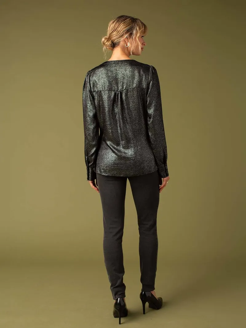 Envie De Fraise Wickelbluse für Schwangerschaft und Stillzeit ENVIE DE FRAISE, Schwarz, – Produktbild 2 von 4