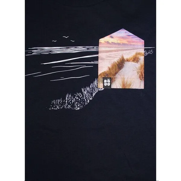 FÄDD FÄDD Damen T-Shirt Rundhals aus Bio-Baumwolle "Nordsee BT" Navy Schwarz, Schwarz, – Produktbild 2 von 4