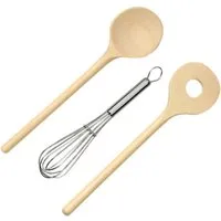 Glückskäfer Schneebesen-Set für Kinderküche 3-teilig, 2 Kochlöffel, 1 Schneebesen – Produktbild 1 von 1